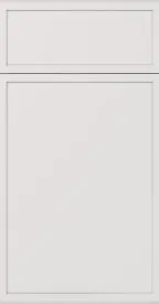 Slim Dove White (SDW) sample door, slim-rail shaker, full overlay