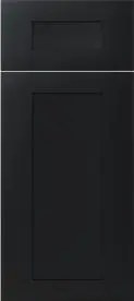 Iron Black (IB) sample door, five-piece shaker, full overlay